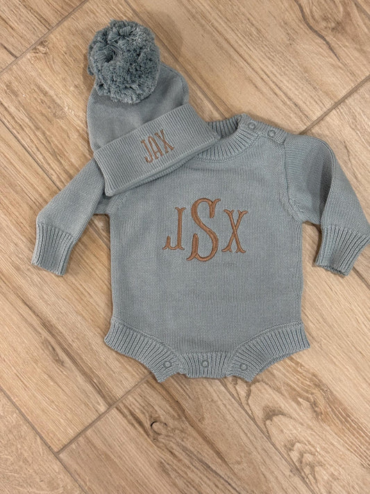 Personalized Newborn Baby Boy Romper with Name