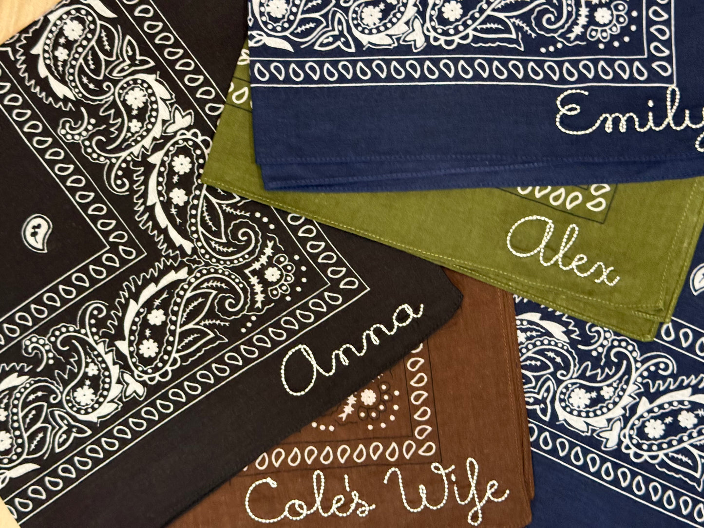 Personalized Embroidered Bandanas