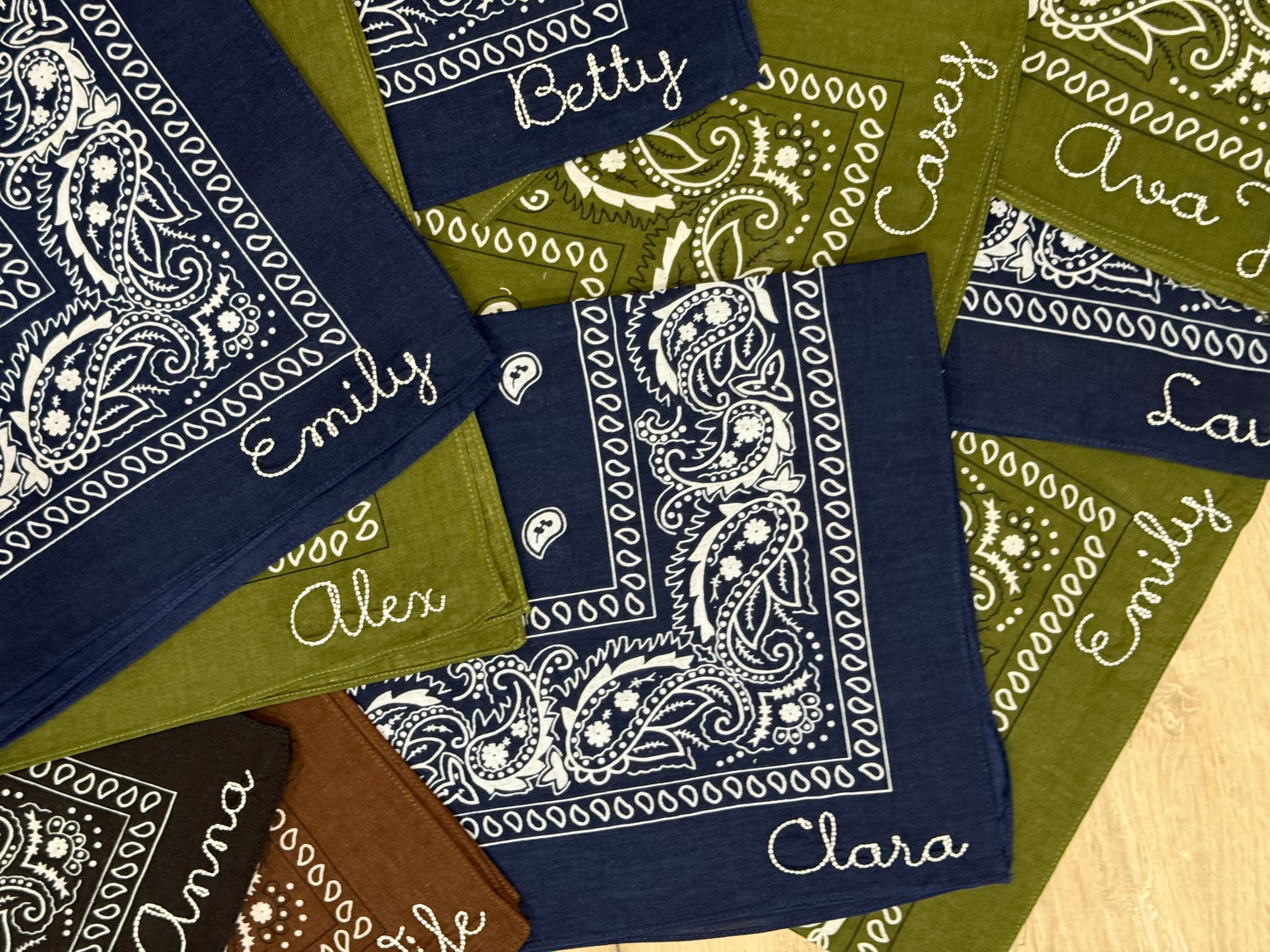 Personalized Embroidered Bandanas