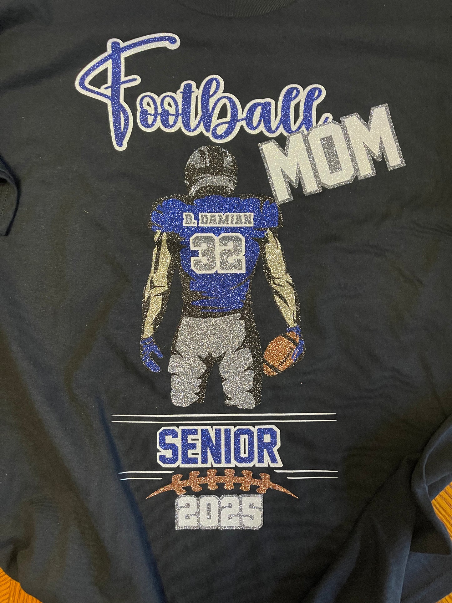 Glitter Football TShirt /Jersey custom