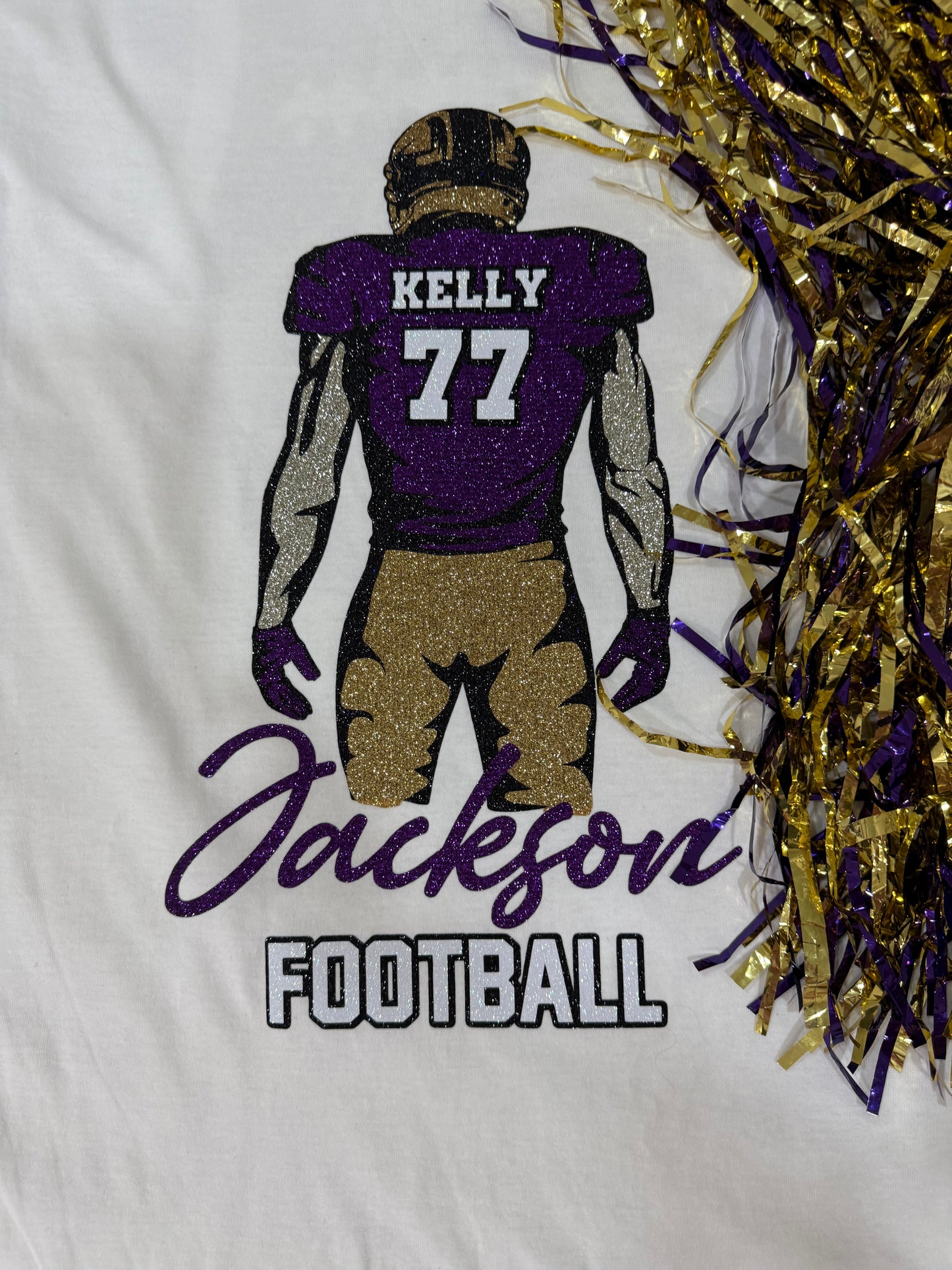 Glitter Football TShirt /Jersey custom