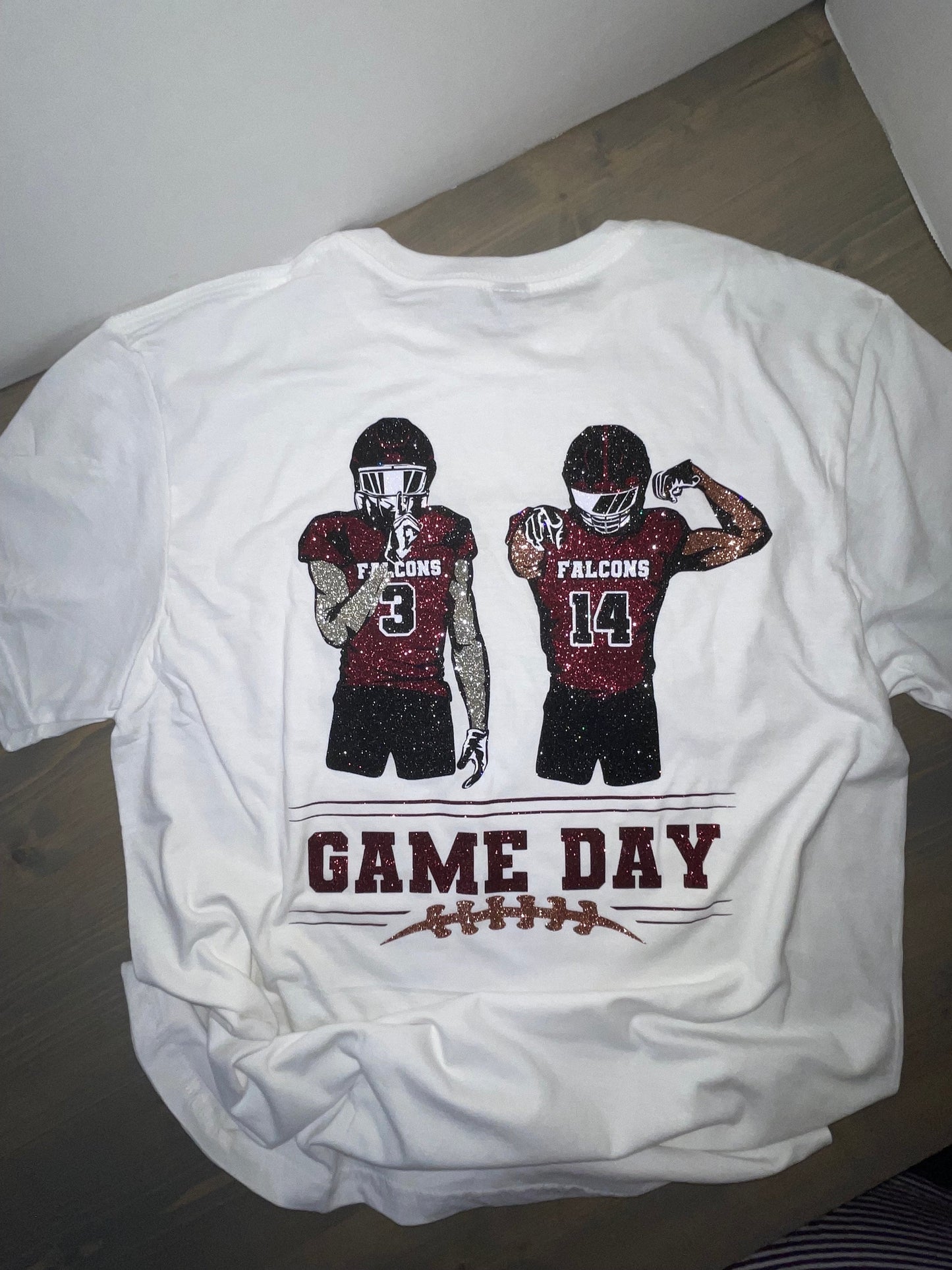 Glitter Football TShirt /Jersey custom