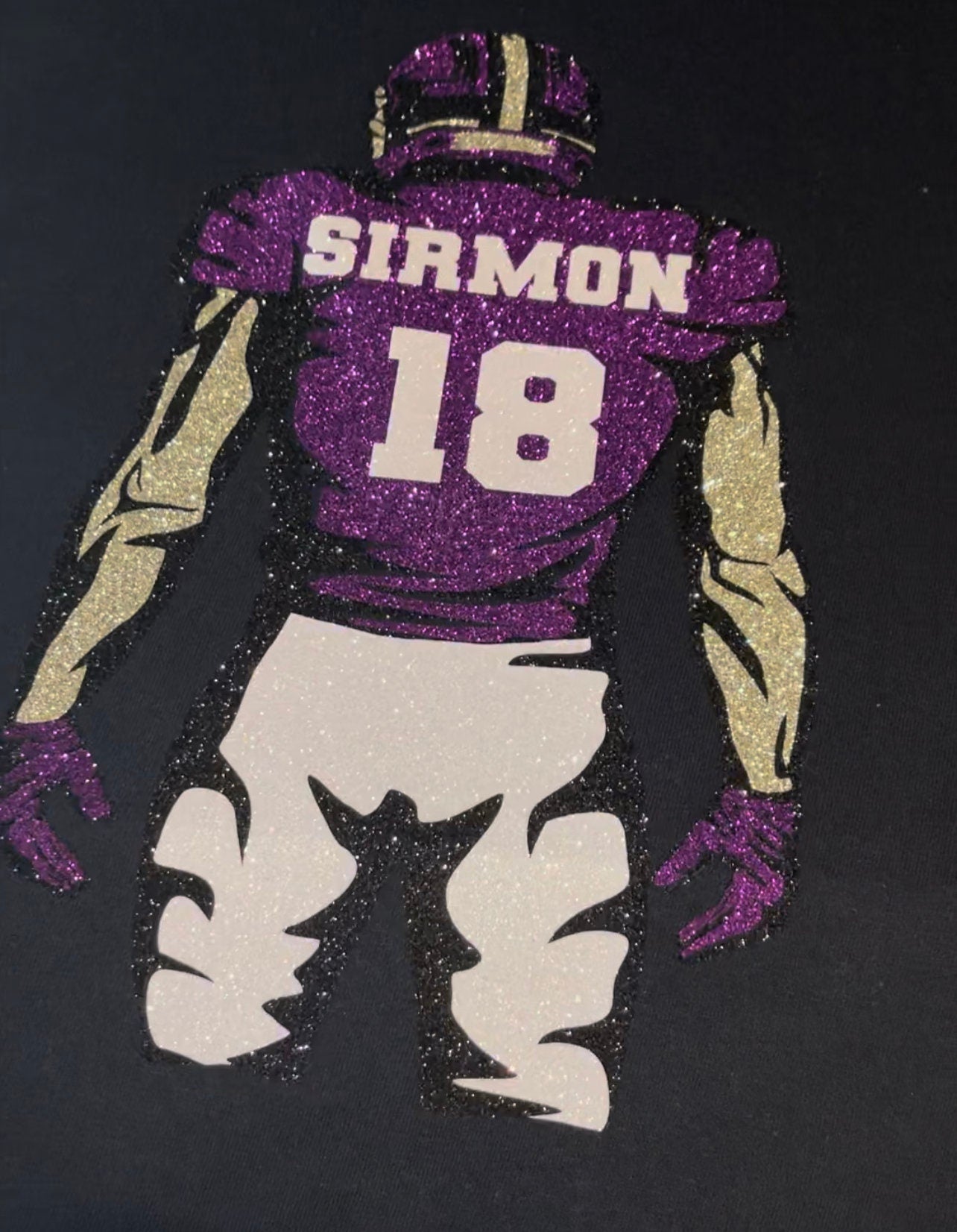 Glitter Football TShirt /Jersey custom