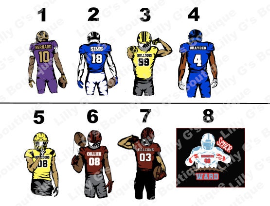 Glitter Football TShirt /Jersey custom