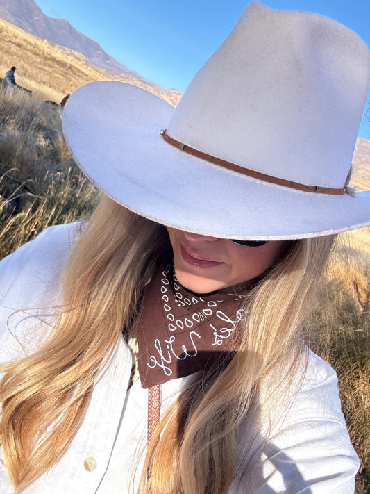 Personalized Bandana | Name Chain Stitch Bandana | Team Bandana | Bridesmaid Gifts | Wedding Party | Embroidered Bandana