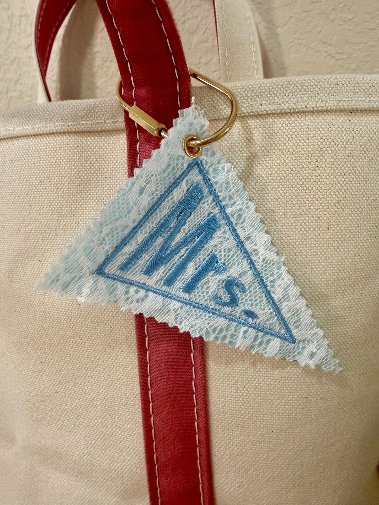 Embroidered Tote Bag Charm | Bag Tag Custom Keychain|  Girls Trip Bachelorette Bridesmaid| Bridesmaid Proposal