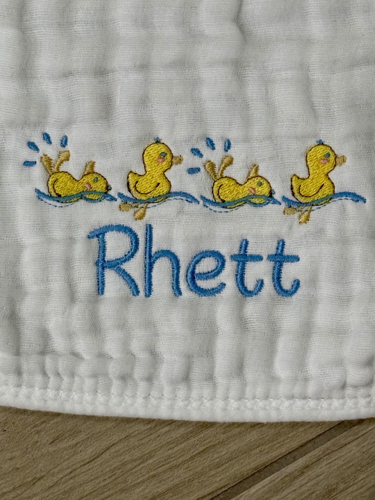 Custom Embroidered Muslin Baby Girl Burp Cloths and Bibs, Monogrammed Newborn Gift, Applique, Pink Bows and Floral Designs