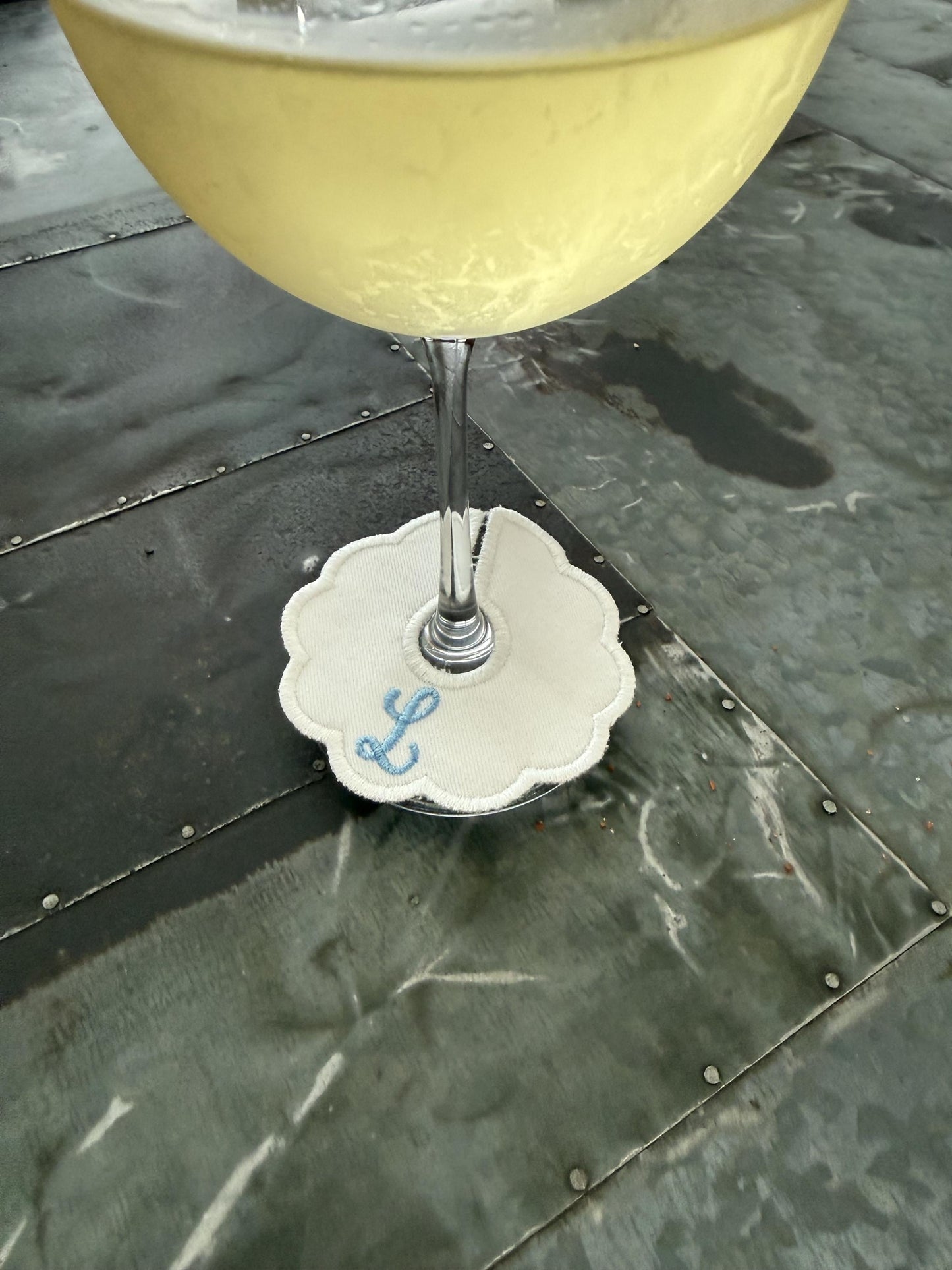 Custom Embroidered Wine Glass Tag, House Warming Gift, Bachelorette Party Favors, Bridesmaid Gifts, Wedding Party, Brides