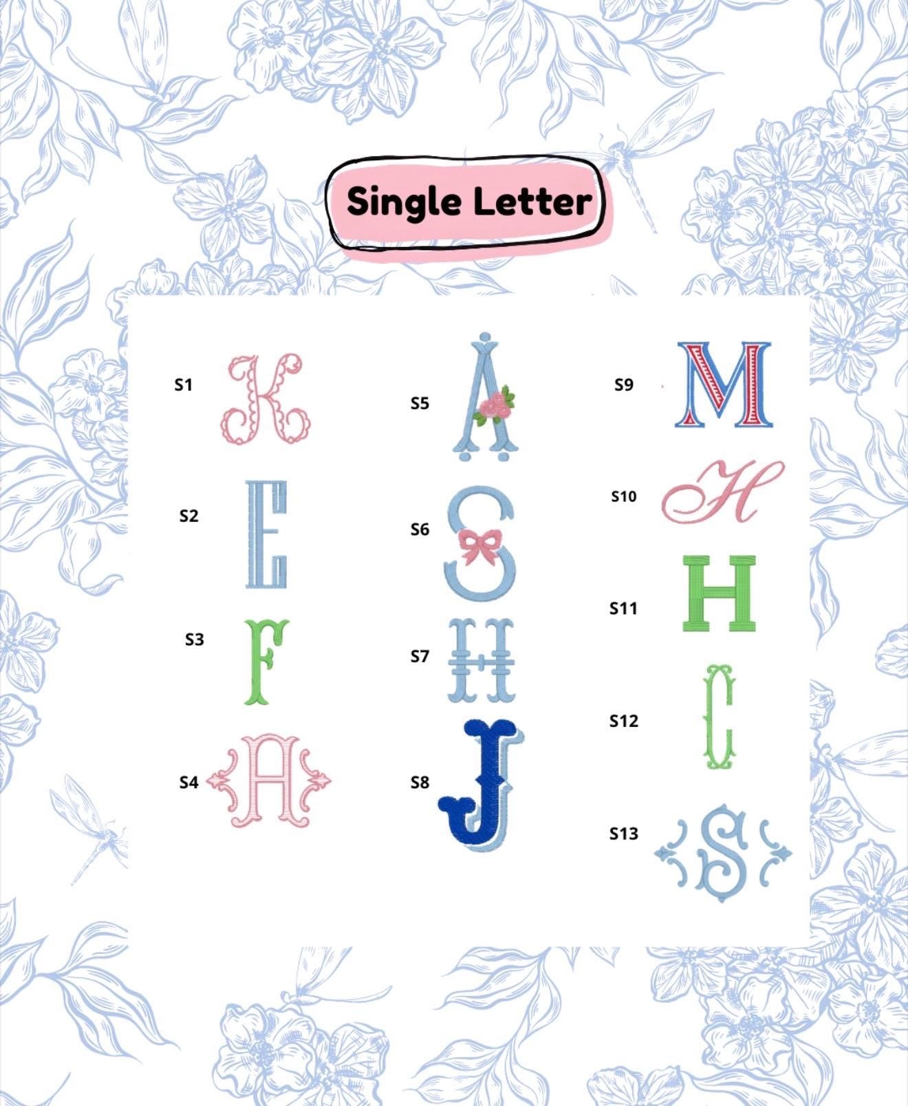 Personalized Acrylic Monogram Frame, Custom Embroidered Initial, Scalloped Magnetic Frame, Dorm Room Decor,  Nursery Decor, Sorority Gift